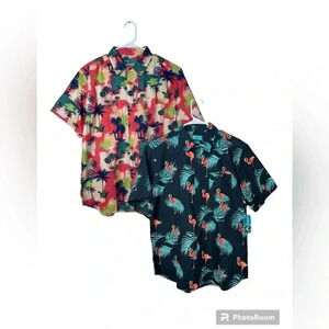 Joe Marlin L Tropical Shirts Hawaii- Lot of 2